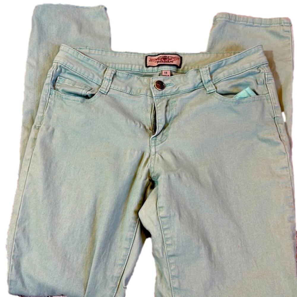 Light Blue/Mint Stretch Jeans - Size 11 by American Style